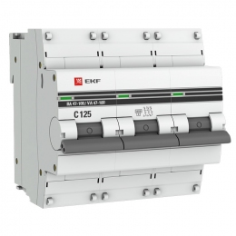 Автоматический выключатель ВА 47-100, 3Р 125 (D) 10кА EKF PROxima mcd47100-3-125D-pro